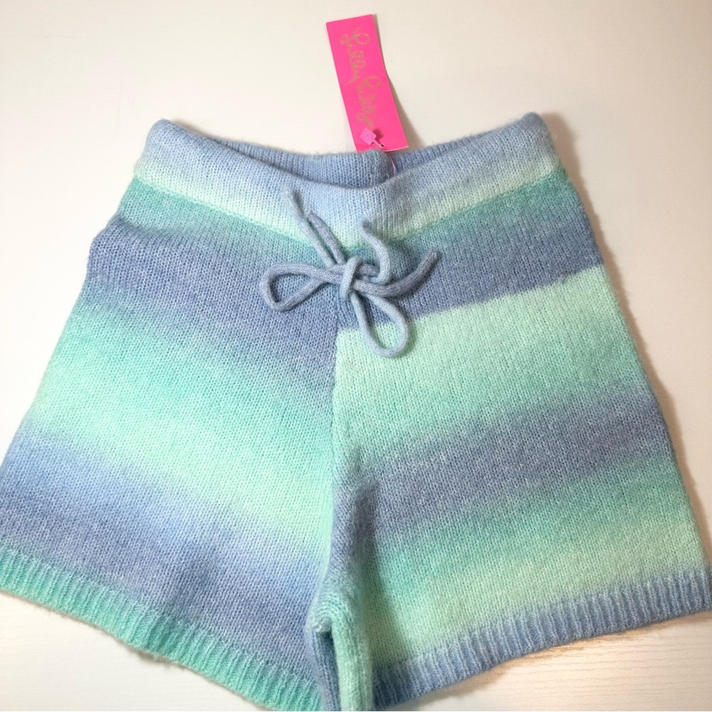 Lilly Pulitzer Wanetta Sweater Short, Surf Blue Spacedye, XXS - Picture 9 of 16